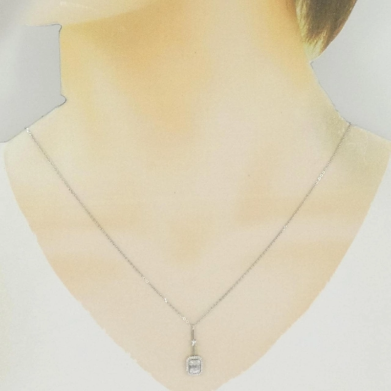 K18WG Dây chuyền kim cương - Hàng hiệu Authentic 860391