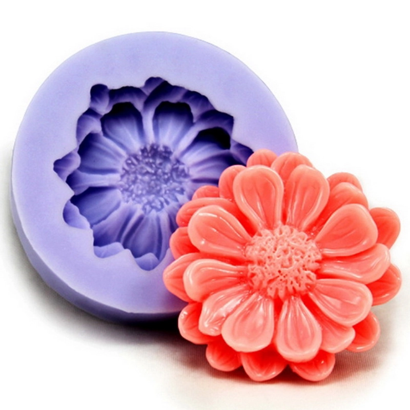 Bộ 3 khuôn làm bánh, rau câu silicon hoa hồng trà, cúc đơn, lá - Mã số 1191 338640
