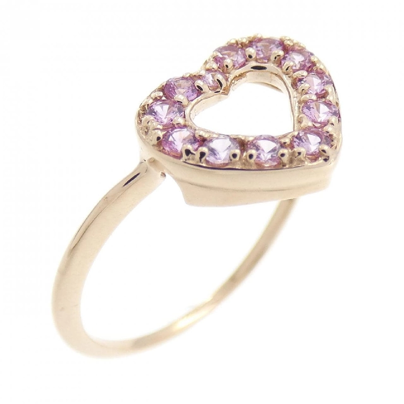 Nhẫn Sapphire K18PG hình trái tim 669580