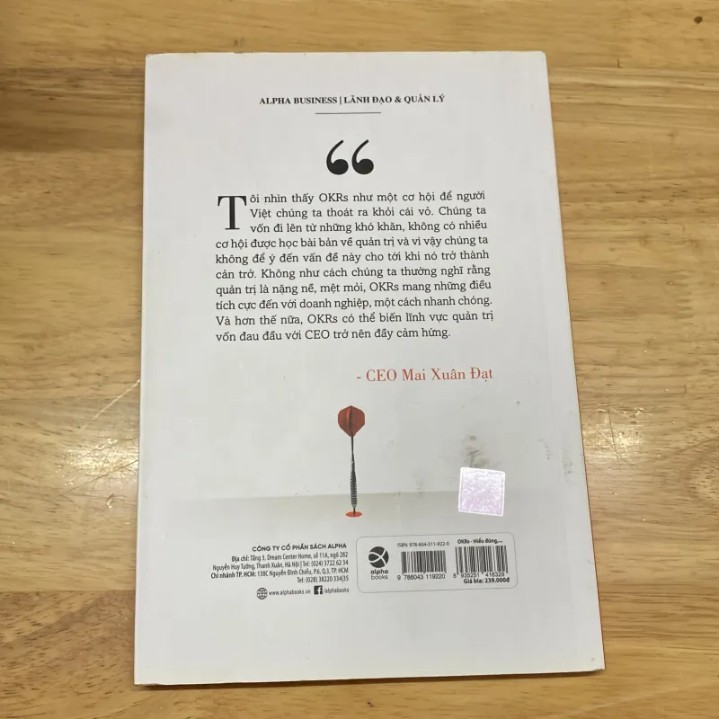 [Bản đặc biệt có chữ ký tác giả] OKRs Hiểu đúng, làm đúng - Mai Xuân Đạt 958534