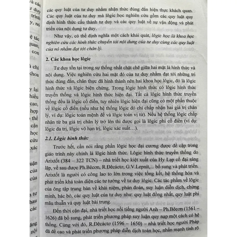 GIÁO TRÌNH LOGIC HỌC VÀ PHƯƠNG PHÁP HỌC TẬP,NGHIÊN CỨU KHOA HỌC 702197