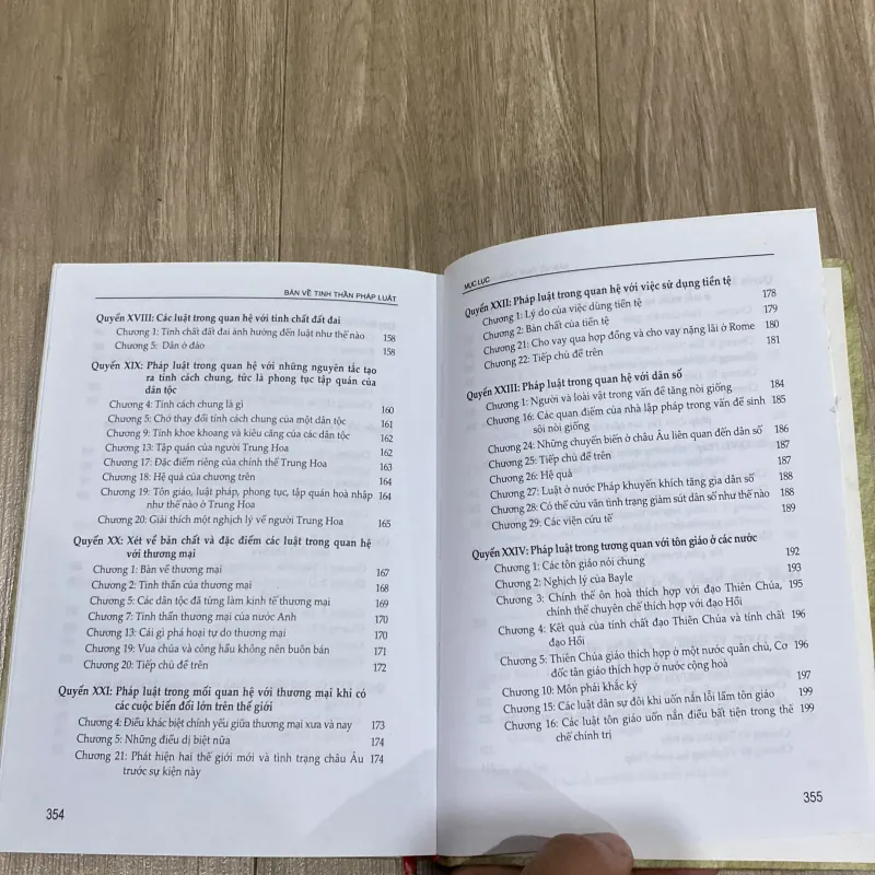 BÀN VỀ TINH THẦN PHÁP LUẬT, MONTESQUIEU, bản bìa cứng (XB 2006) 1028977