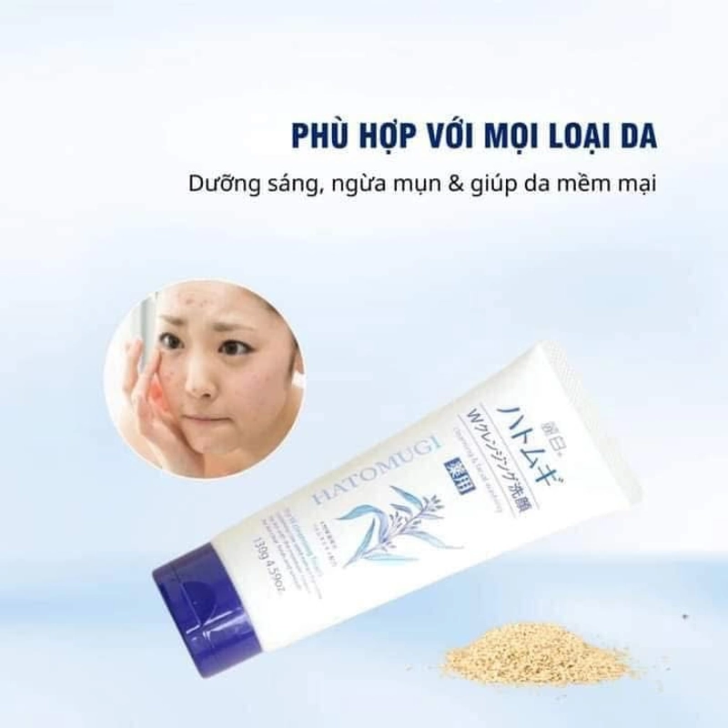 Sữa rửa mặt ý dĩ Hatomugi Nhật Bản 130g .( phù hợp mọi loại da ). 381191