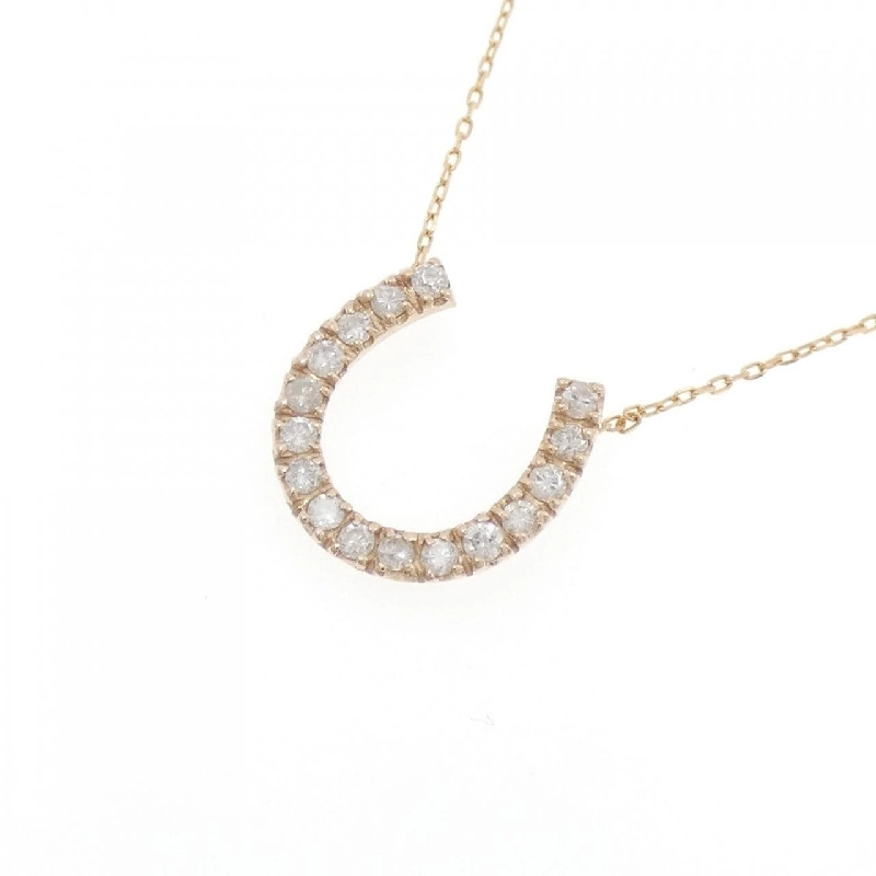 K18PG Móng ngựa Dây chuyền kim cương 0.20CT - Hàng hiệu Chính hãng 856908