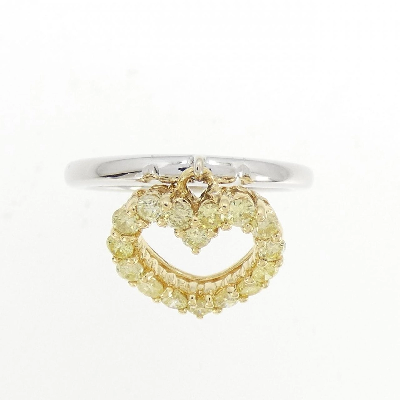 Nhẫn kim cương hình trái tim K18WG/K18YG 0.58CT 670348