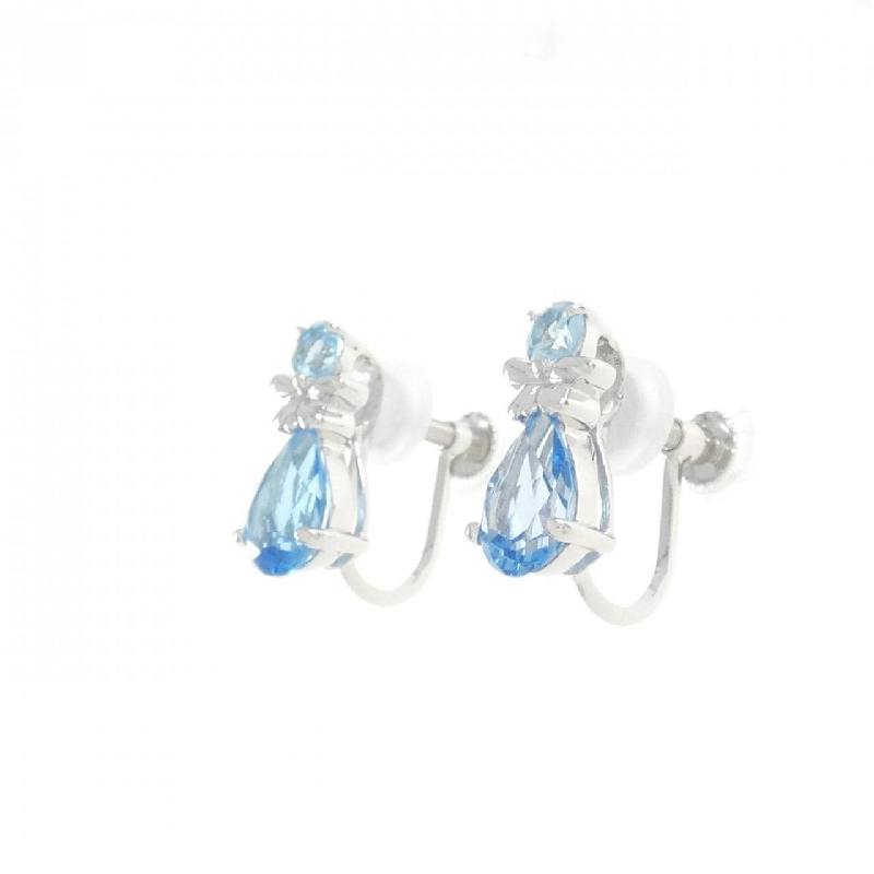 K14WG Blue Topaz Bông Tai - Hàng hiệu Chính hãng 872193