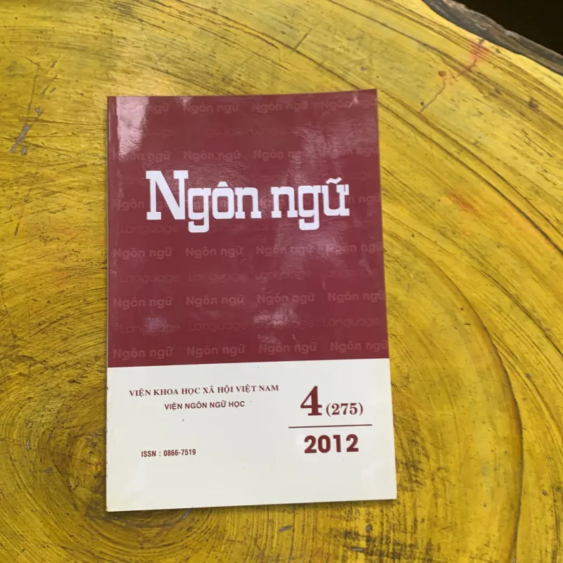 NGÔN NGỮ TẠP CHÍ NGÔN NGỮ SỐ 4 NĂM 2012 753507