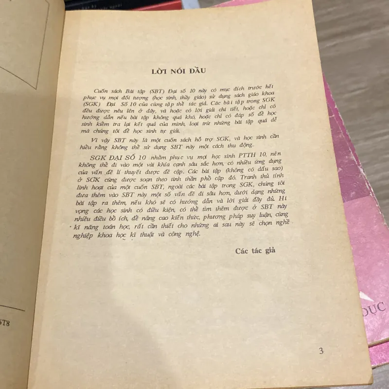 BÀI TẬP ĐẠI SỐ 10 (XB 1998) 993983