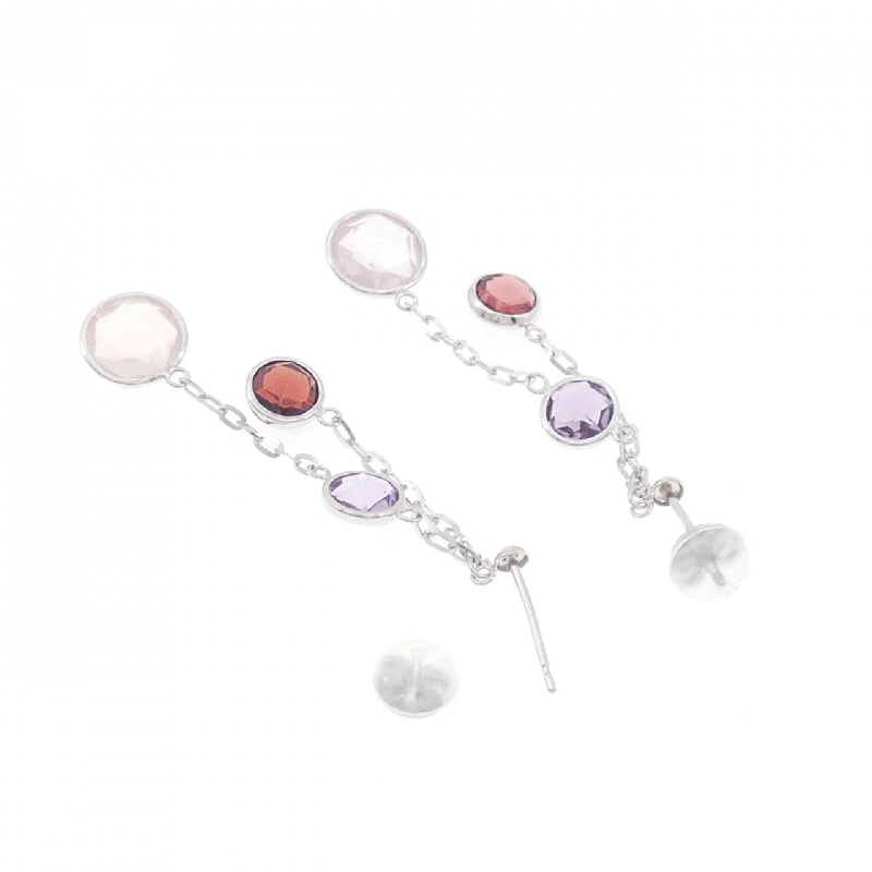 K18WG Đá màu Bông tai - Hàng hiệu Chính hãng 865881