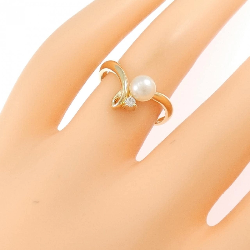 Nhẫn ngọc trai Akoya K18YG 5.4mm - Hàng hiệu Chính hãng 854648