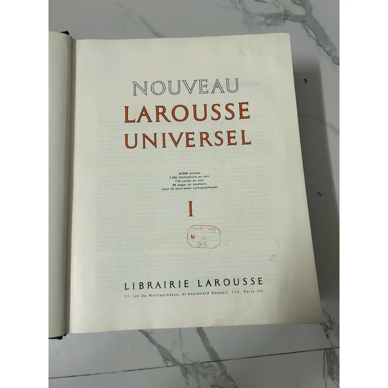 Nouveau Larousse Universel (trọn bộ 2 tập) 1969- Claude Augé - bìa cứng có bìa áo 991643