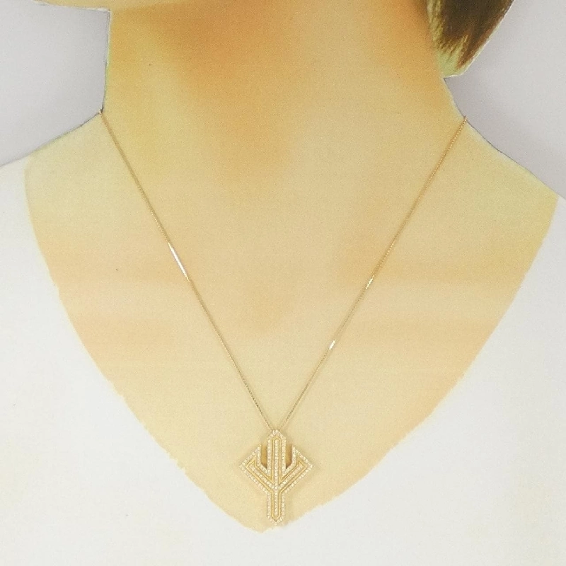 K18YG Dây chuyền kim cương 0.59CT - Hàng hiệu Chính hãng 865447