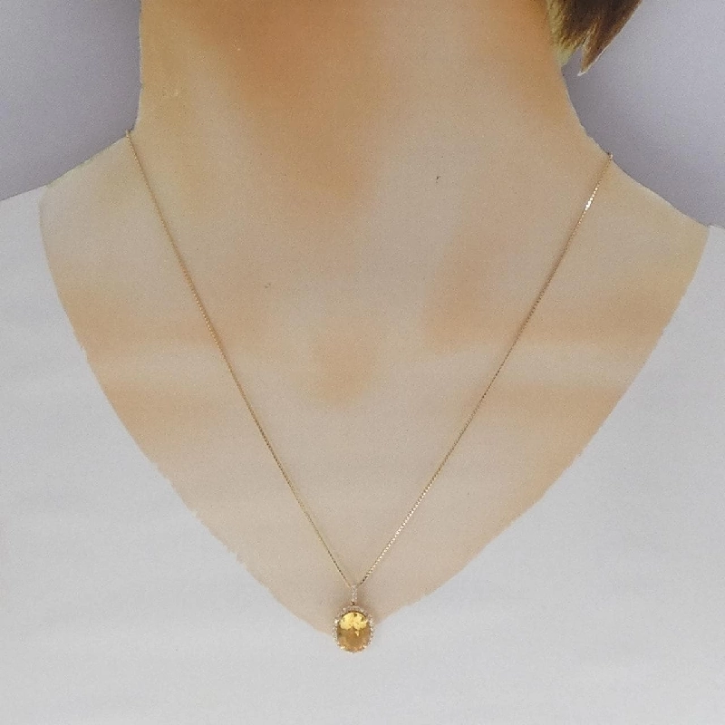 K18YG Mặt dây chuyền Citrine - Hàng hiệu Chính hãng 858443