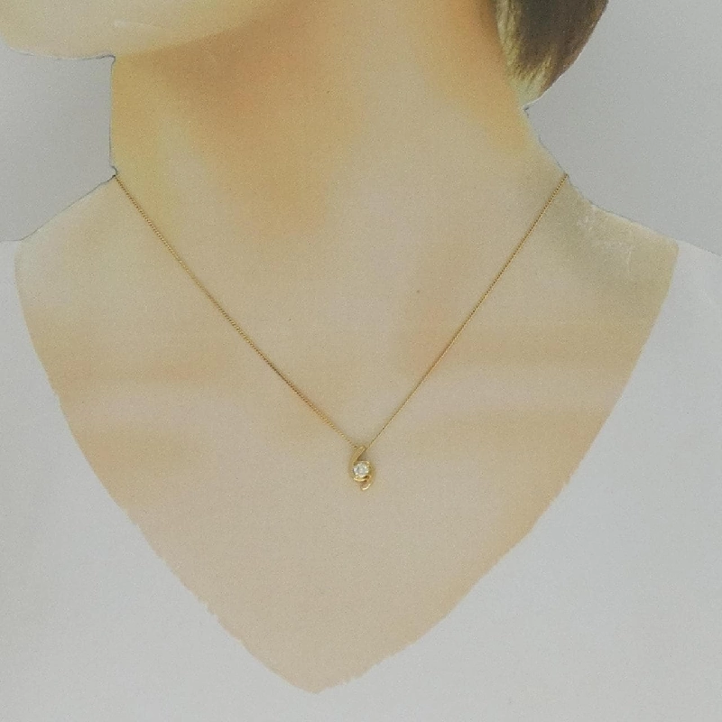 Dây chuyền kim cương K18YG 0.13CT - Hàng hiệu Authentic 866895