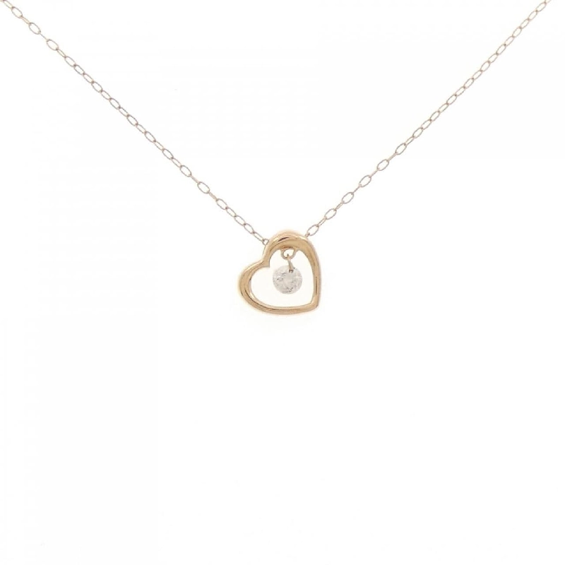 K18PG Dây chuyền trái tim kim cương 0.08CT - Hàng hiệu Authentic 862406