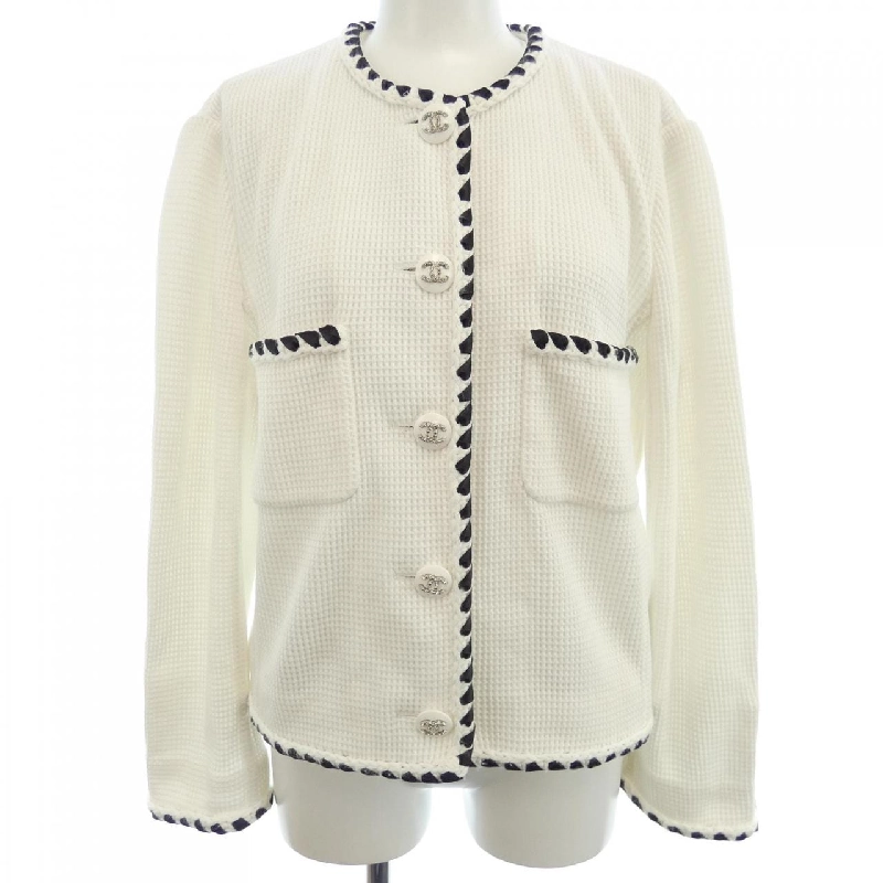 Áo khoác không cổ CHANEL 636606