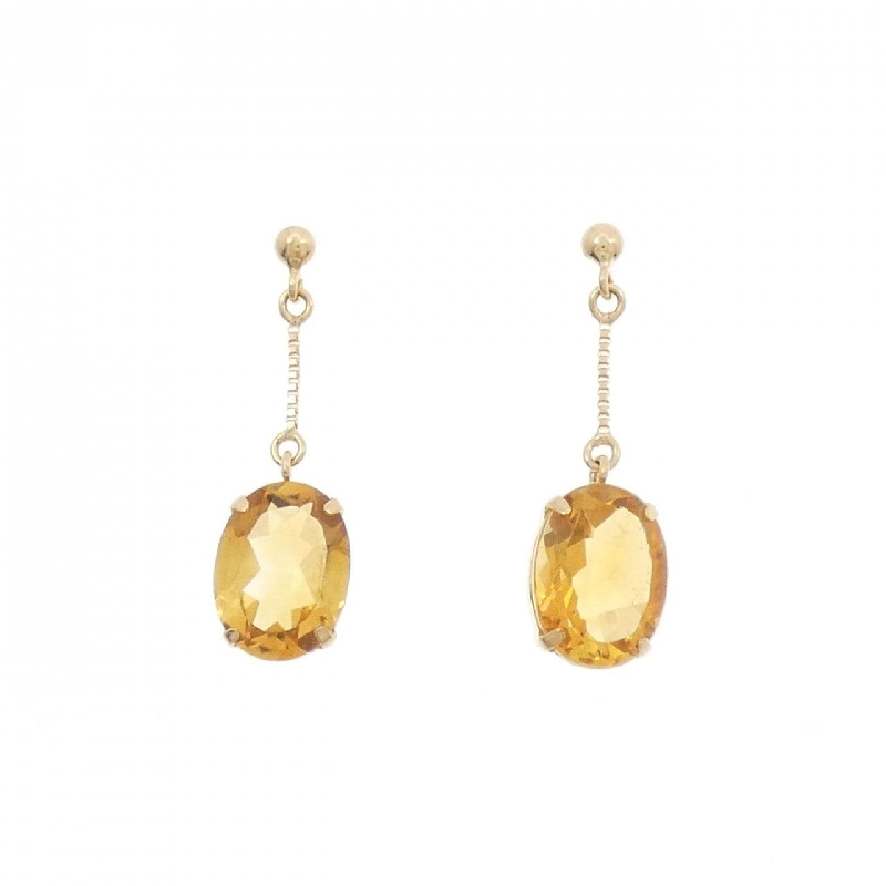 K18YG Citrine Earrings - Hàng hiệu Authentic 869304