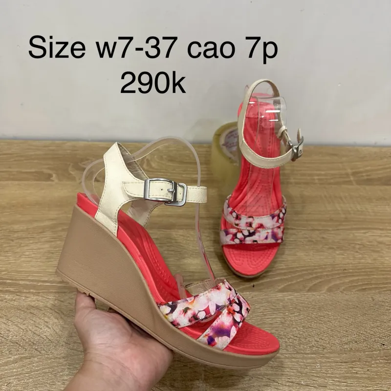 Sandals xuồng crocs 2hand cao 7p size w7-37 độ mới cao hình chụp thật 989708