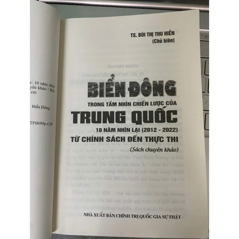 BIỂN ĐÔNG TRONG TẦM NHÌN CHIẾN LƯỢC CỦA TRUNG QUỐC - BÙI THỊ THU HIỀN (CHỦ BIÊN) 781886