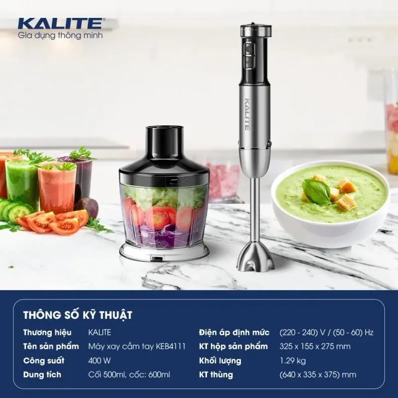 ⚡ Kalite KEB4111 – Máy xay cầm tay đa năng, xay mọi nguyên liệu! 718202