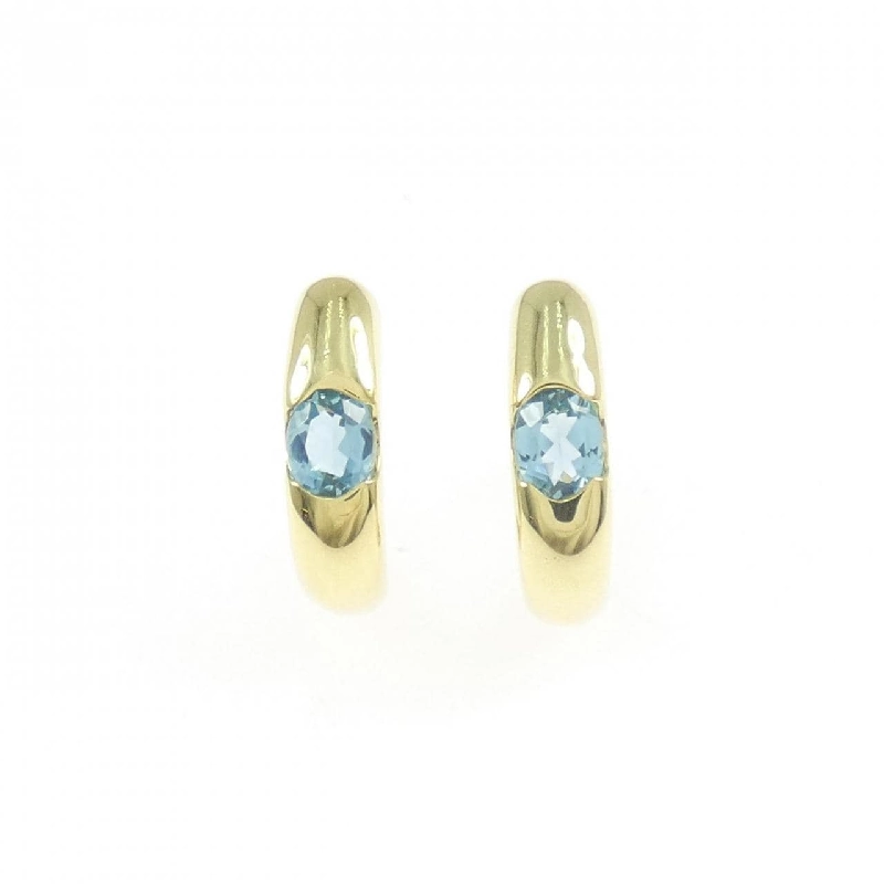 K18YG Blue Topaz Bông tai - Hàng hiệu Chính hãng 868722