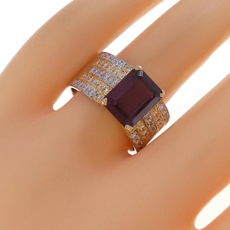 Nhẫn Garnet PT900/K18YG 3.90CT - Hàng hiệu Chính hãng 846723