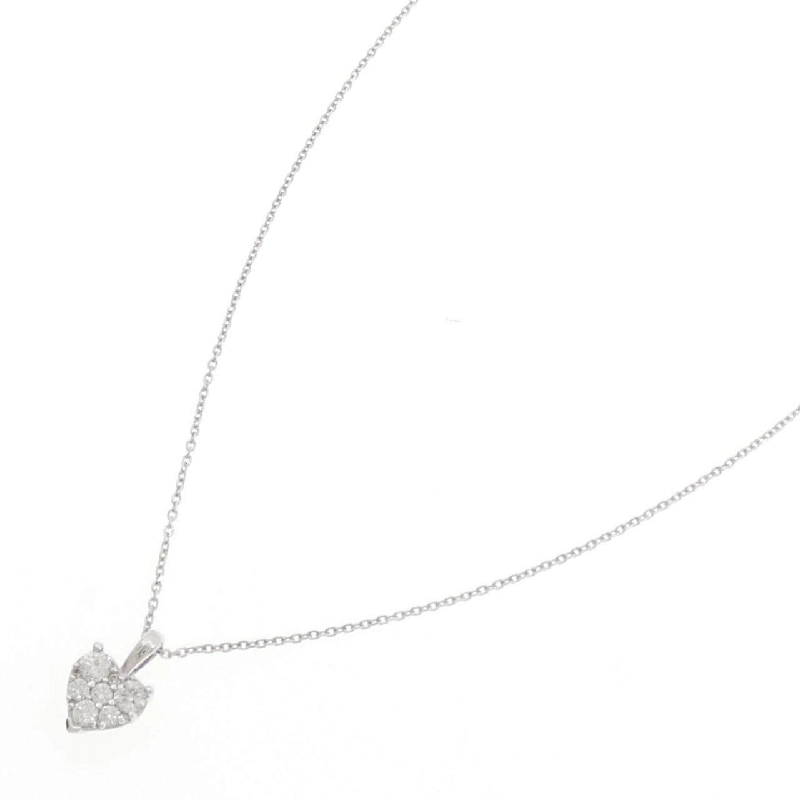 K18WG Dây chuyền kim cương hình trái tim Pavé 0.25CT - Hàng hiệu Chính hãng 858409
