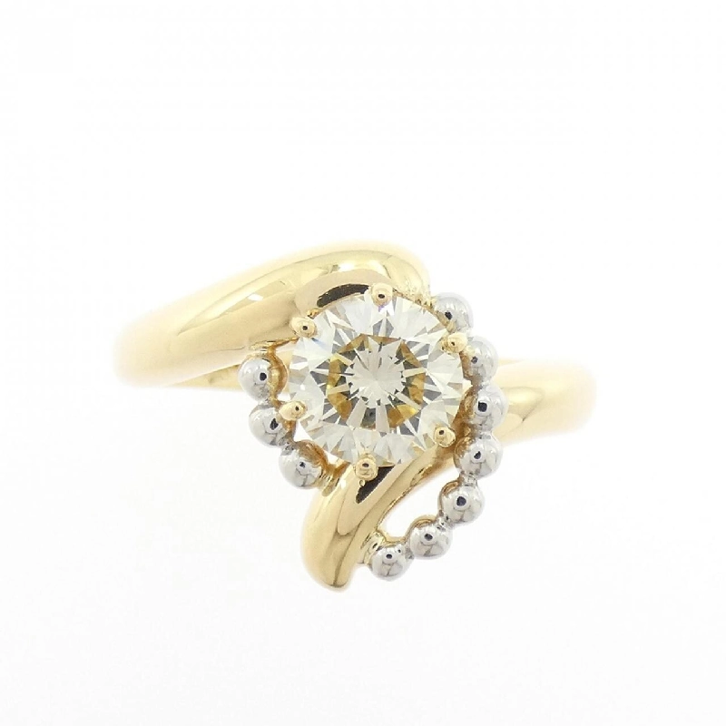 Nhẫn kim cương K18YG/PT900 0.76CT 667466