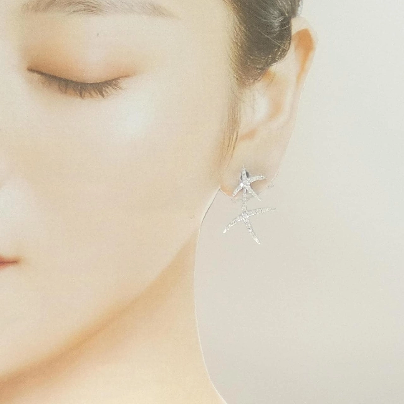 K18WG Bông tai Cubic - Hàng hiệu Chính hãng 862013