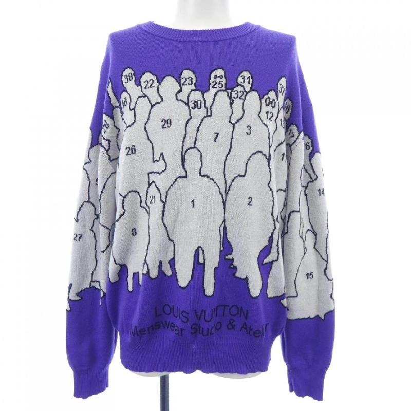 Louis Vuitton LOUIS VUITTON Studio Jacquard Crew Neck HNN93WZLL Áo len - Hàng hiệu Chính hãng 900430