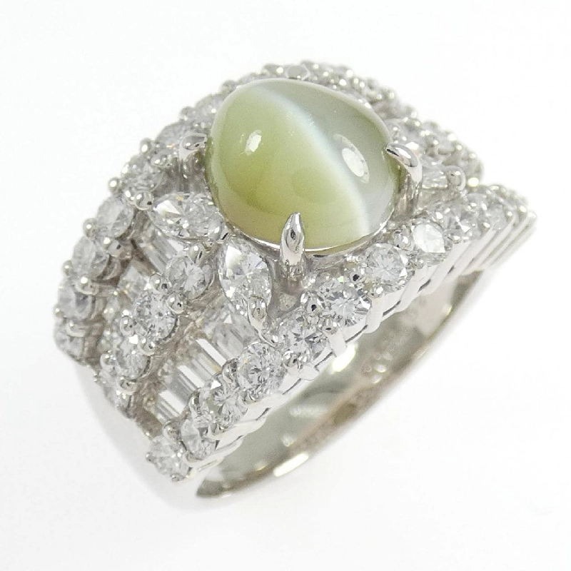 Nhẫn Chrysolite Cat's Eye PT900 3.29CT - Hàng hiệu Chính hãng 850768