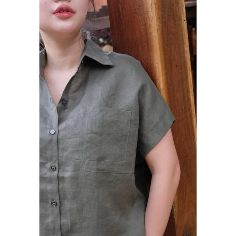 Áo sơ mi linen freesize 512350