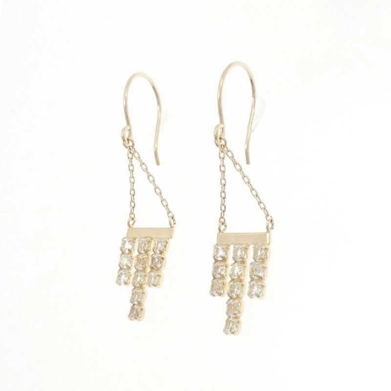 K10YG Bông tai Topaz Trắng - Hàng hiệu Chính hãng 869144