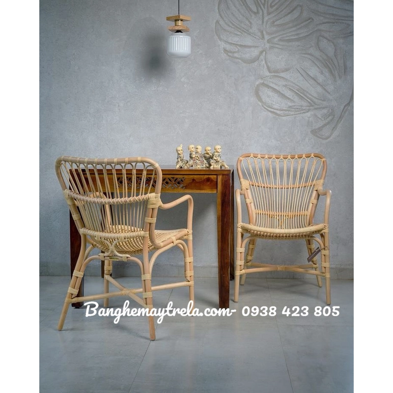 Ghế mây tự nhiên lưng tựa cao 501548