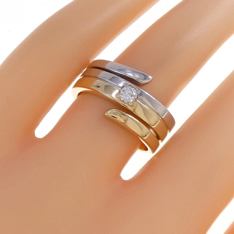 Nhẫn kim cương K18YG/PT900 0.13CT 669177