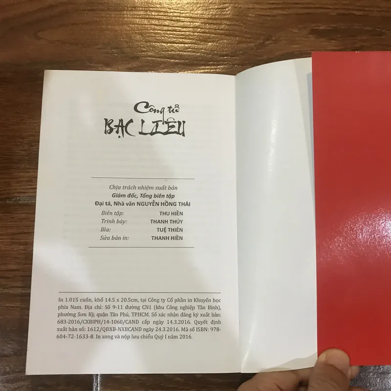 Công tử Bạc Liêu - Sách có chữ ký của con trai Trần Trinh Đức  (8) 588808