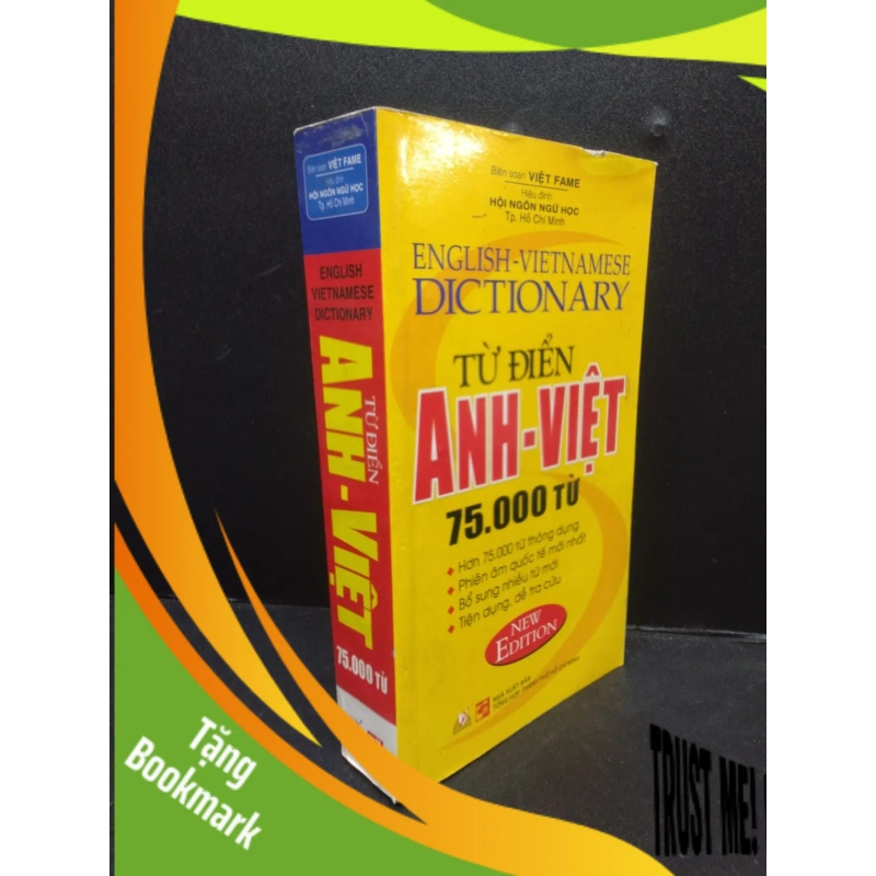 (TẶNG BOOKMARK) Từ điển Anh Việt 75.000 từ năm 2014 mới 80% bẩn ố vàng RBK2902 955299