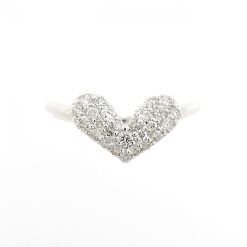 Nhẫn kim cương pavé hình trái tim K10WG 0.30CT - Hàng hiệu chính hãng 849056