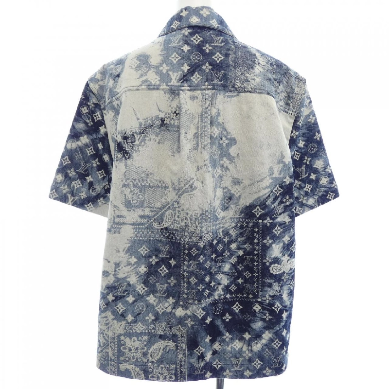 Áo sơ mi denim ngắn tay Monogram Bandana Louis Vuitton LOUIS VUITTON HNS17XNW2 S/S - Hàng hiệu Chính hãng 893116