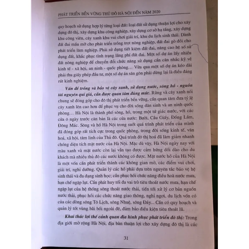Phát huy tiềm lực tự nhiên, KT, XH và giá trị LS - VH. Phát triển bền vững thủ đô HN… 705960