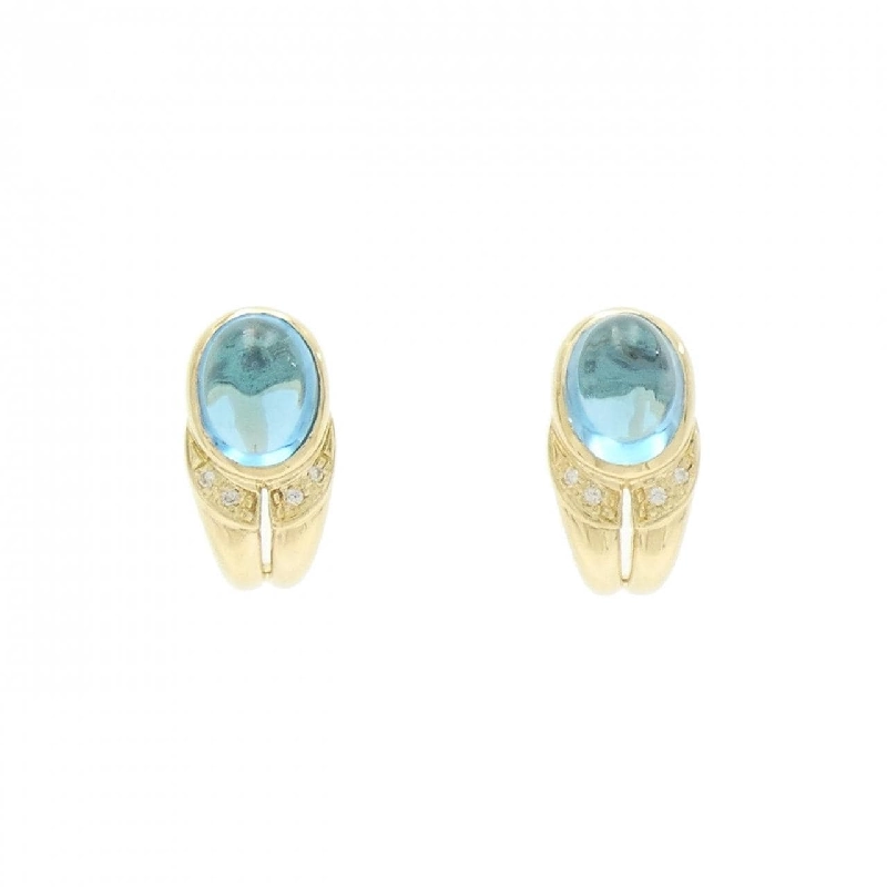 K18YG Blue Topaz Bông tai - Hàng hiệu Chính hãng 864514