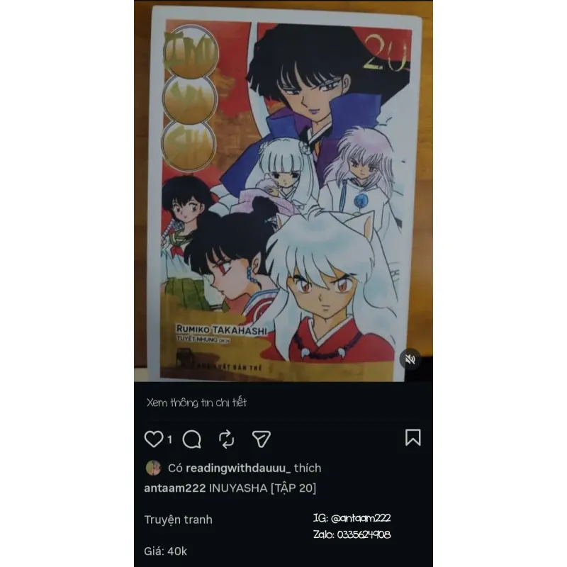 Truyện Tranh INUYASHA Tập 20 - Rumiko Takahashi 958458