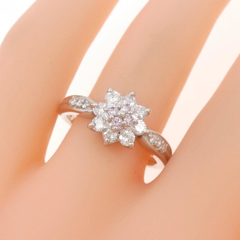 Nhẫn kim cương hồng PT900 hoa 0.09CT - Hàng hiệu Authentic 850385