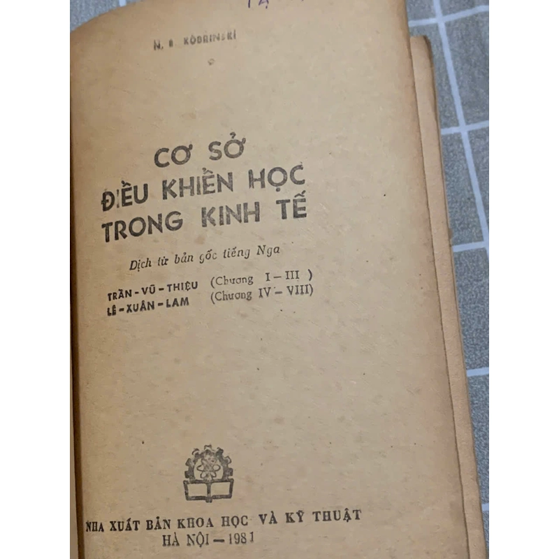 cơ sở điều khiển học trong kinh tế , dịch từ tiếng Nga- 1981 543726
