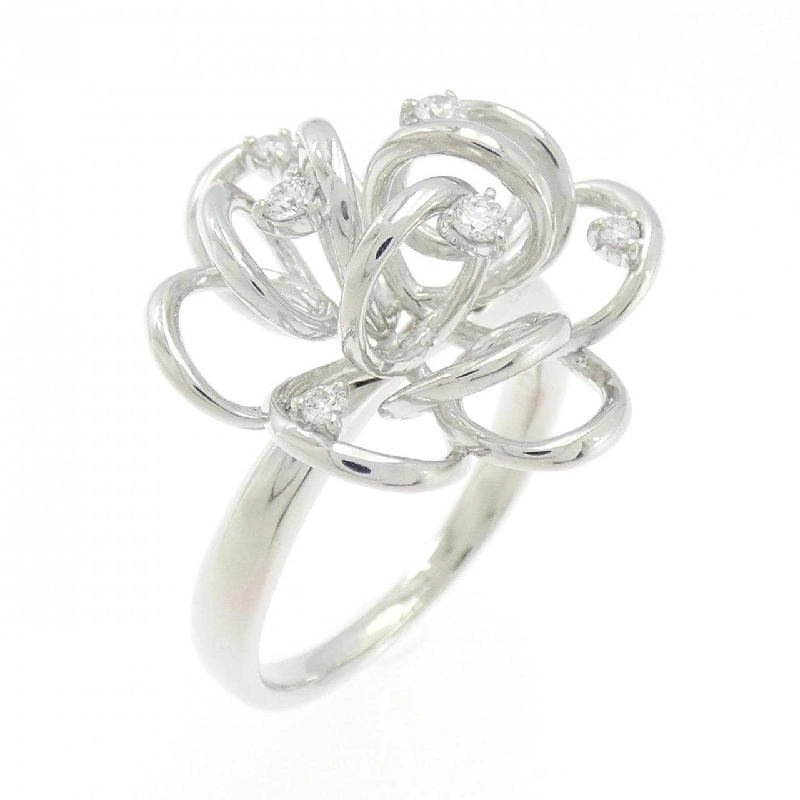 Nhẫn kim cương hoa K18WG 0.15CT - Hàng hiệu Authentic 846174