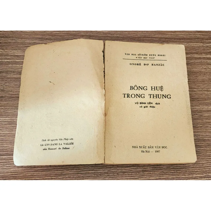 Tiểu thuyết của đại văn hào H. De Balzac: BÔNG HUỆ TRONG THUNG (441 trang) 948606