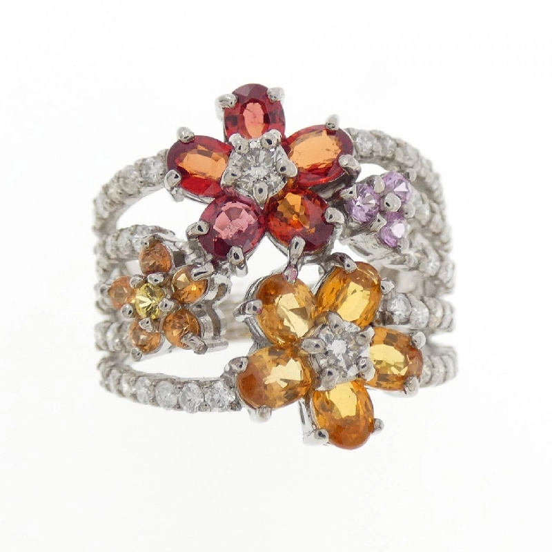 Nhẫn Sapphire Hoa K18WG 2.25CT - Hàng hiệu Chính hãng 854515