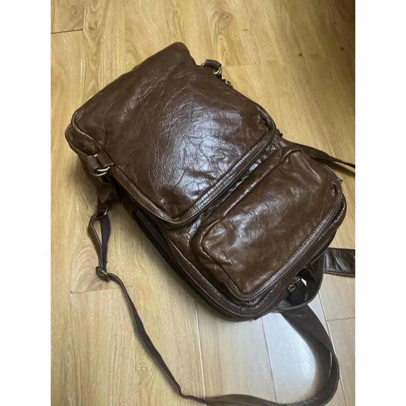 Balo nam 27x42x14 da thật 2hand 1013069