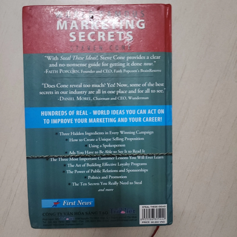 Sách Marketing secrets của Steve Cone mới 89% 529207