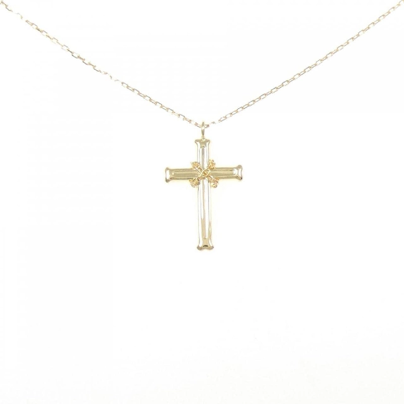 K18YG Dây chuyền hình chữ thập - Hàng hiệu Chính hãng 862012